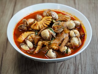 아시아 음식 매운 해물국, 짬뽕 