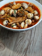 아시아 음식 매운 해물국, 짬뽕 
