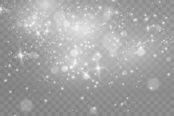 Bright beautiful star.Vector illustration of a light effect on a transparent background.	
