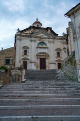 Popoli, Abruzzo, Italy: the city at evening