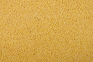 Yellow millet background. top view