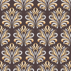 Ethnic Vintage Watercolor Seamless Pattern