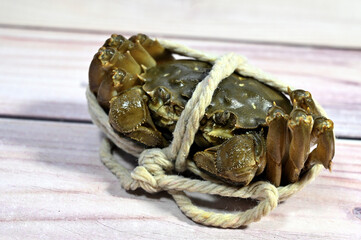 Fresh hairy crabs from Yangcheng Lake, Suzhou, China