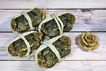 Fresh hairy crabs from Yangcheng Lake, Suzhou, China