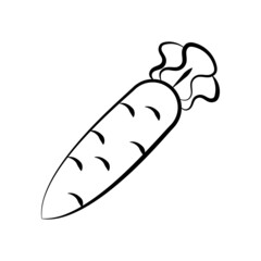Daikon vector Outline Icon Design illustration. Food and Drink Symbol on White background EPS 10 File