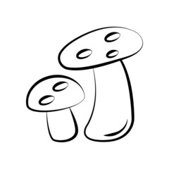 Mushroom vector Outline Icon Design illustration. Food and Drink Symbol on White background EPS 10 File