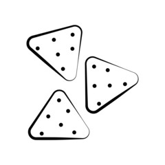 Nachos vector Outline Icon Design illustration. Food and Drink Symbol on White background EPS 10 File