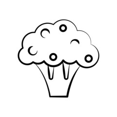 Broccoli vector Outline Icon Design illustration. Food and Drink Symbol on White background EPS 10 File