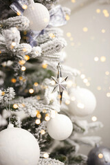 Naklejka na ściany i meble beautiful holiday crafts with gifts under the christmas tree