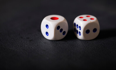 dice on black