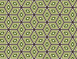 Seamless abstract pattern from geometric hexagonal shapes