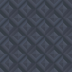 Obraz premium Dark seamless geometric pattern. Gray mosaic repeatable background. Decorative endless 3d texture