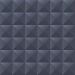 Dark seamless geometric pattern. Gray block repeatable background. Decorative endless 3d texture