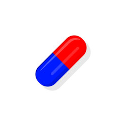 Capsule illustration. Healthcare or medical icon concept isolated vector.
