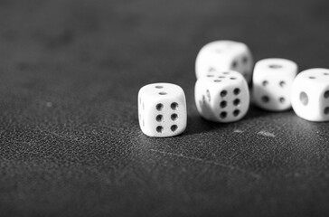 dice on black