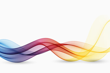 Abstract background with smooth color wave. Multicolored wavy lines