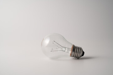 Light bulb on white background.