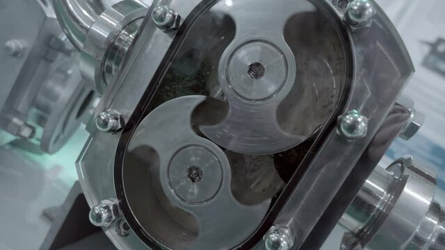 Cam pump use in the food industry, pumping liquids in the production of detergents, cosmetic products, for the production of finishing materials, pumping viscous aggressive media with high temperature