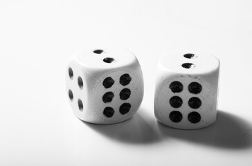 dice on white background