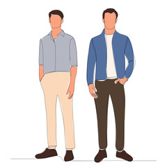 sketch man on white background