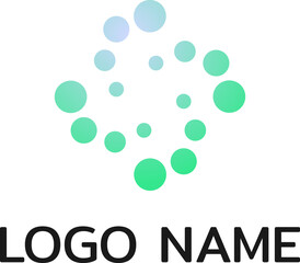 A whirlpool shape logo, represents joining, center, grouping, gathering, power up and can be seen as expanding direction as well