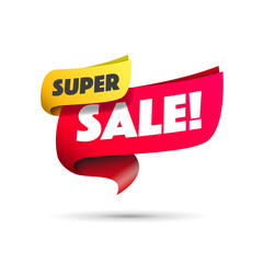Super Sale Shopping Vector Label
