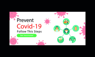 Prevent Covid-19 Social Media Post design Template