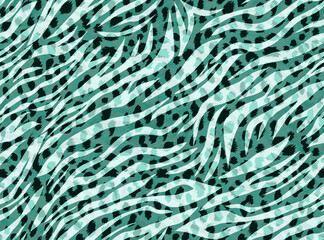 Abstract Zebra Stripes Leopard Spots Mix Seamless Pattern Digital Trendy Fashion Colors Creative Combinations