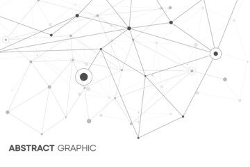 Polygonal vector network background. Plexus line connection with node and dot. Cybernetic web wallpaper with dynamic shape. Medical graphic design