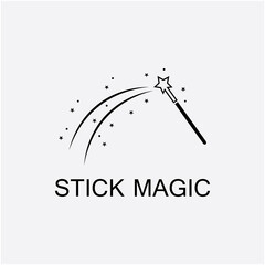 magic wand icon logo vector illustration design template