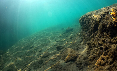 Underwater world of Mediterranean Sea. Near Marmaris, Turkey