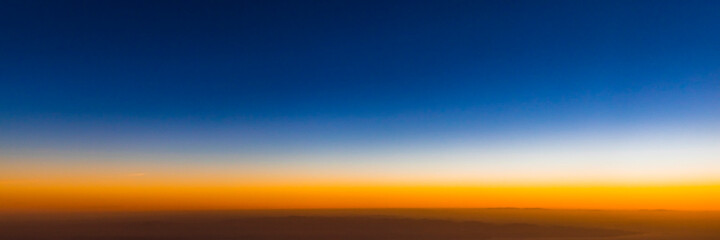 beautiful dawn of the sun, gradient from blue to red