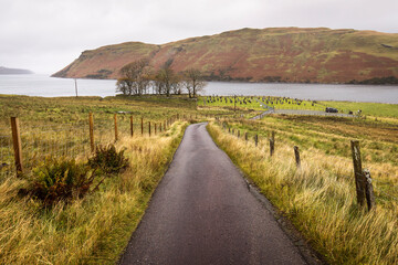 Autumn landscape in Highlands, Scotland, United Kingdom. Beautiful
