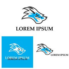 Dragon vector icon illustration logo