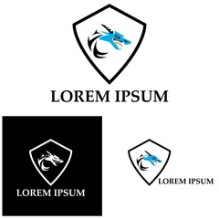 Dragon vector icon illustration logo