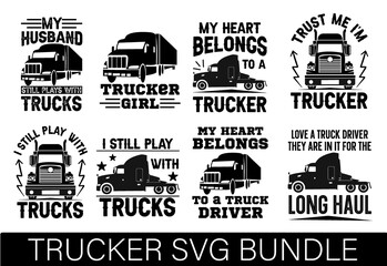 trucker svg bundle cut file