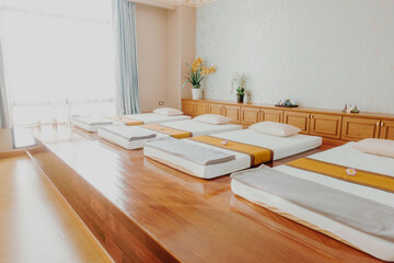 Healthy and cleannes spar room with modern style for relaxing therapy treatment in the beautiful room