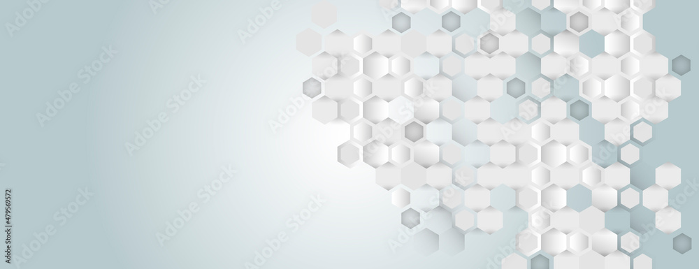 Poster Abstract pattern hexagons. Vector creative minimalistic design background