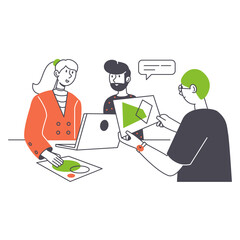 Staff working on the project