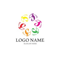 Obraz premium Butterfly logo icon vector design