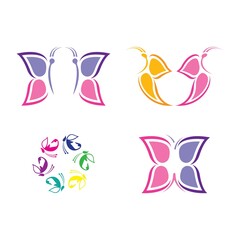Butterfly logo icon vector design