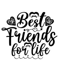 Friendship Svg Bundle, Friends Svg, Best Friends Svg, Besties to the Resties,Best Friends Bundle Svg, Svg files for cricut, silhouette file