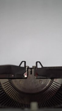 Saint Valentine's Day typed words on a vintage manual typewriter