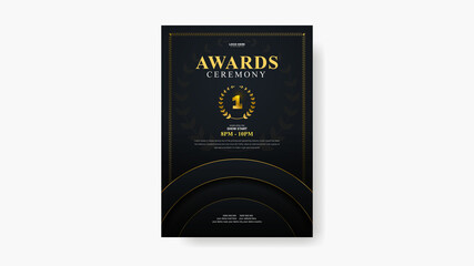 The luxury award ceremony flyer poster design template	