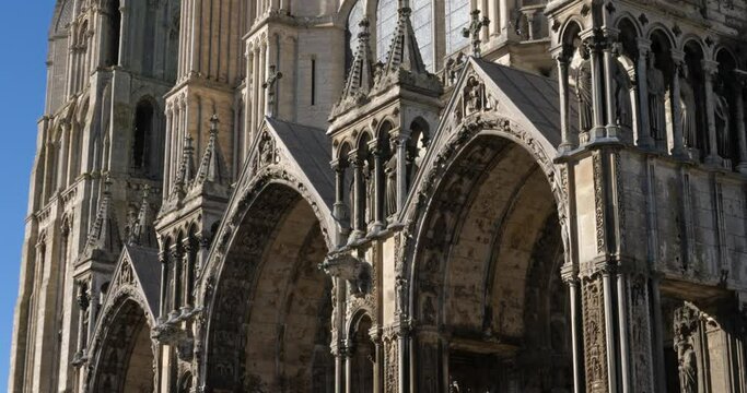 The Notre Dame cathedral, Chartres, Eure et Loir, France