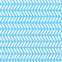 Herringbone seamless pattern on a blue background. Hand drawn Vector illustration.