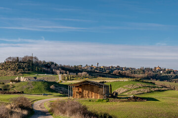 The countryside of Lajatico, Pisa, Italy, where the theater of silence is also located