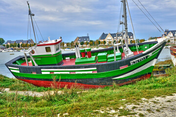 Le Crotoy, France - april 3 2017 : old boat