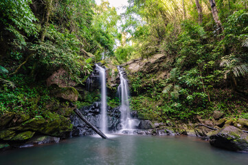 Sapan waterfall nan Thailand.Sapan is Small and tranquil Village in the mountain.