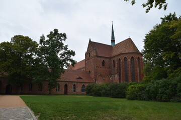 Fototapeta na wymiar Brick Gothic Chorin Monastery; Germany; Brandenburg